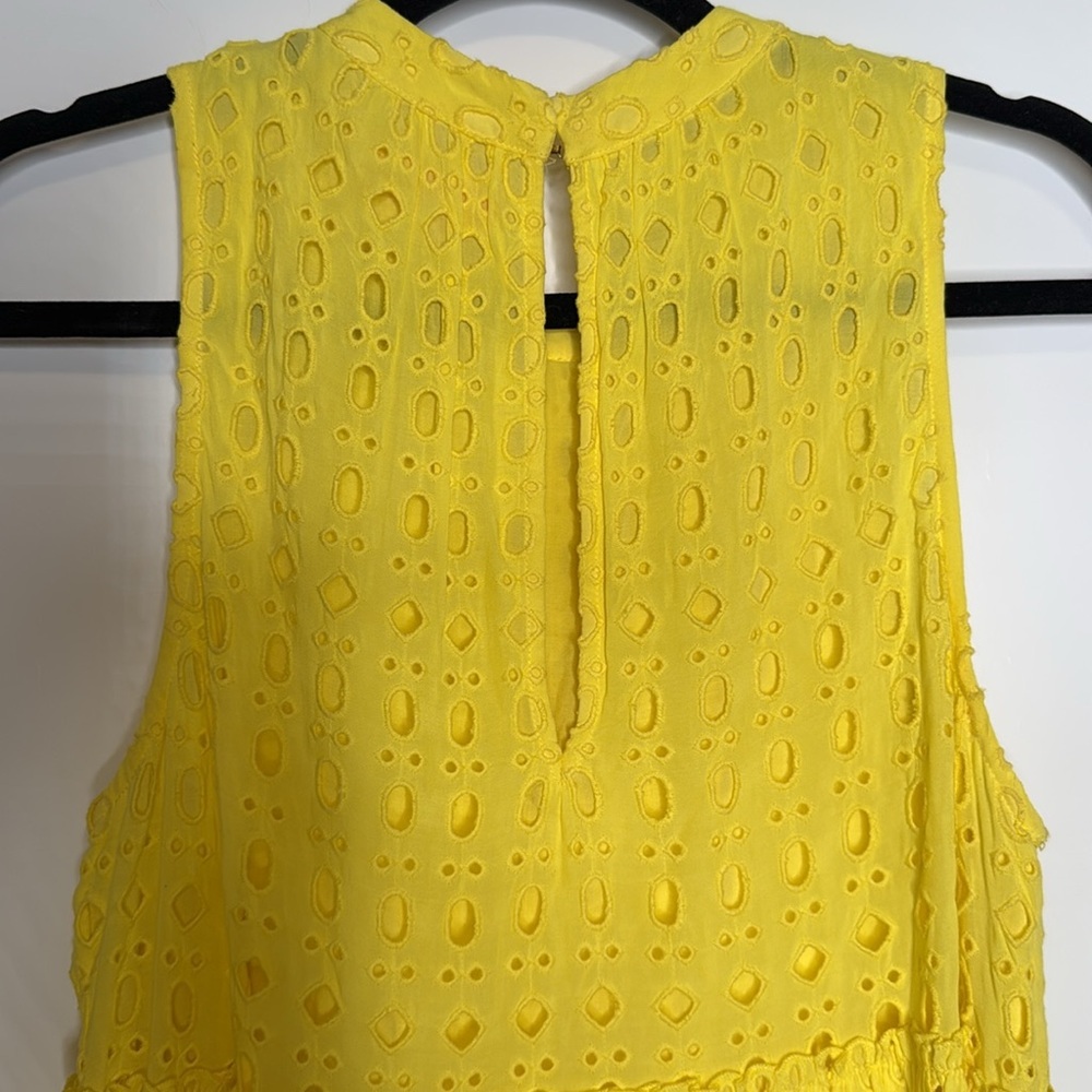Lilly Pulitzer Indira Eyelet Swing Dress in Lemon- Small - Picture 9 of 10